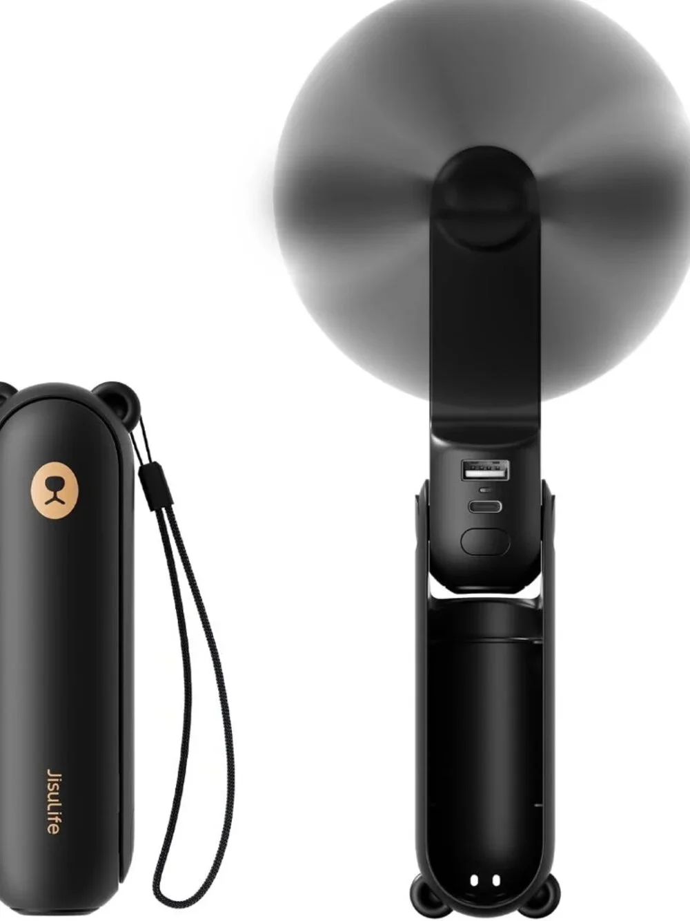 Pocket-Sized Rechargeable Fan with Flashlight - Perfect for Summer Adventures